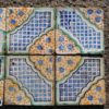 Antique blue and green majolica