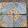 Antique blue and green majolica