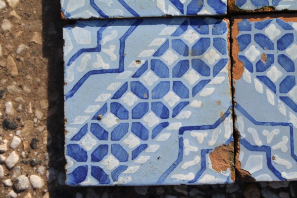 Antique blue majolica