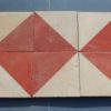 Floor in pastina in white and red
