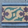 Grit border with floral designs